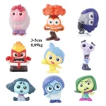 9 Pcs/Set New Inside Out 2 Action Figure Toy Sadness Joy Anger Disgust Fear Model Doll Cake Decorative Desk Ornament Kids Gift