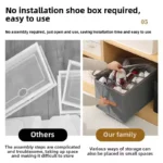 Multifunctional Grid Storage Shoe Box Foldable Sneakers Shoerack Shoes Rack Storage Organizers Dust-Proof Organizer for Shoes - Image 3