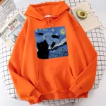 The Starry Cat Night Printing Hoodies Men Autumn Oversize Hoodie Fashion Fleece Sweatshirts Casual S-Xxl Pullover Tops - Image 6