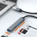 [5-in-1 USB Hub] 5-in-1 Hub with USB Converter | Supports OTG + Phone, Computer, Laptop, USB Flash Drive, SD Card Data Transfer - Image 2