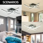 Ceiling Lamp Modern Living Room Lamp For Dining Room Bedroom Balcony LED Ceiling Light 28W Curved Design Panel lights For Home - Image 4