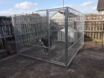 Large Outdoor Dog Kennel Welded Iron Animal Cage Breathable Square Pattern Fence Aviaries Living House Cages for Cats Birds - Image 4