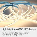 LED Strip Light 10mm PCB DC 12V 24V COB LED Strip Lights for Home Decor DIY Warm Nature Cool White High Density 528LEDs/m - Image 5