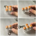 Caramel Bread Design Fidget Keychain Keys Button DIY Keyboard Button Keycap Keychain Relief Stress Steamed Bread Pinch Toy Adult - Image 2