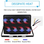 LED Floodlight 50W 100W 200W 300W 400W 500W 220V Spotlight IP65 Waterproof Lamp Led Outdoor Flood Light Garden Street Lamp - Image 4