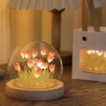 10/20Pcs Tulip Night Light Battery Operated Tulip Flower Table Lamp DIY Simulation Tulip LED Nightlight Handmade Bedside Light - Image 4