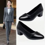 2025 Women's Soft Leather Loafers | Low Heel Slip-On Pumps | Non-Slip Comfort Flats | Spring/Summer Office & Mom Sho - Image 2