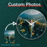 1pc Personalized Quartz Wall Colck, Custom Your Photo on Clocks for Wall Decoration,Gift for Your Family, Friend, Pets,lovers