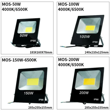 MOSLIGHTING 30W 50W 100W 150W 200W AC180-265V LED Outdoor Wall Lamp Floodlight High Power LED Outdoor Spotlight Garden Lighting