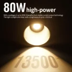 ZU80 COB camera light 80W LED fill light 2500K~6500K dual-color mini Bowens portable outdoor live lighting CRI≥96 TLCI≥97 - Image 3