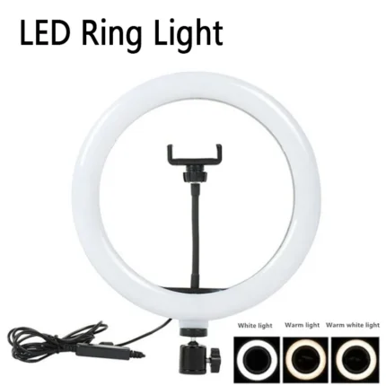 16/26/33cm Selfie Ring Light Photography Fill Lighting Led Ring Lamp For Phone Video Recording Live Broadcast Selfie Fill Light