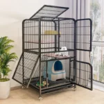 Cat Cages Increase Indoor Freedom for Cats Double Decker Villas and Cat Houses - Image 2