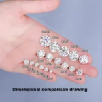 D Color VVS1 Round Cut Moissanite Loose Stone 0.1-20ct with Certified Pass Diamond Tester for Engagement Rings Jewelry Making - Image 4