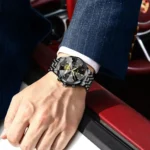 POEDAGAR Luxury High Quality Man Wristwatch Chronograph Stainless Steel Quartz Men's Watches Waterproof Luminous Men Clock Reloj - Image 6