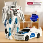 Transformation Car Anime Robot Model One Step Deformation Robot Toy Kid Puzzle Toy Deformation Car Action Figure Model - Image 3