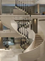 Modern Pendent Lamp Designer Crystal Suspended Staircase Pendant Light Living Room Ceiling Villa Pendant Restaurant Chandelier - Image 6