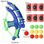 Foam Ball Shooting Toy Bow – Safe Archery Blaster with Soft Balls & Target Cans for Kids Outdoor Indoor Play - Image 4