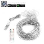 Smart BT APP DIY Text Anime Pattern Display RGBIC Fairy LED Curtain Light String Music Sync Valentine's Day/Birthday/Party Decor - Image 5