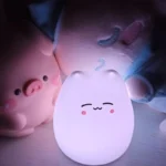 Mini Popular Cat Baby Night Lamp 7-color Pat Touch Color-changing Eye Protection Bedroom Bedside Night Light Gift Children - Image 3