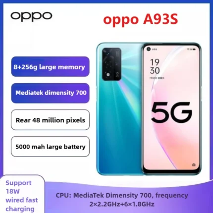 OPPO A93s 5G mobile phone Dimensity 700 6.5-inch FHD 48MP triple rear camera 5000mAh battery side fingerprint face recognition