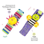 Foot Socks Wrist Rattles Set Newborn Toys Baby Boy Girl Brain Development Infant Toys Hand and Foot Rattles Suitable Babies - Image 4
