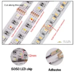 RGBWW RGBW LED Strip 12V 24V 60/108/120LEDs/m Waterproof IP21/65/IP67 Flexible 5050 LED Tape Ribbon For Room Decoration - Image 3