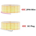 5M 10M 12V 24V COB LED Strip Light IP67 Waterproof DC Plug/2Pin Wire RA90 480LEDs/m Hight Bright Flexible Tape 3000K 4000K 6000K - Image 2