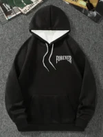 European and American men's autumn angel print comfortable soft hooded sweatshirt outdoor urban high street clothing - Image 3