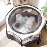Portable Folding Pet Tent Octagonal Cage for Cat Delivery Room Indoor Playpen Puppy Kennel Foldable Fence Outdoor Big Dogs House - Image 3