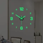 reloj de pared Luminous Wall Clock DIY Quartz Watch Clocks Acrylic Mirror Stickers Horloge Murale Wall Decor Home Decoration HOT - Image 2
