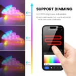 WS2812B WS2811 DC5V Round Reticulate Pattern Neon LED Strip WiFi Bluetooth Kit 50LED 360 Degree Smart RGB Flex Silicon Rope Tape - Image 3