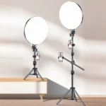 LED Photography Fill Lighting , Tripod Stand Boom Arm Camera Photo Studio Circle Led Selfie Ring Light Phone Lamp Video Youtube