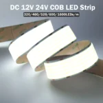 12V 24V COB LED Strip 320 480 600 1600LEDs/m High Density Flexible Tape Not Waterproof Natural Warm White Kitchen Cabinet Lamp