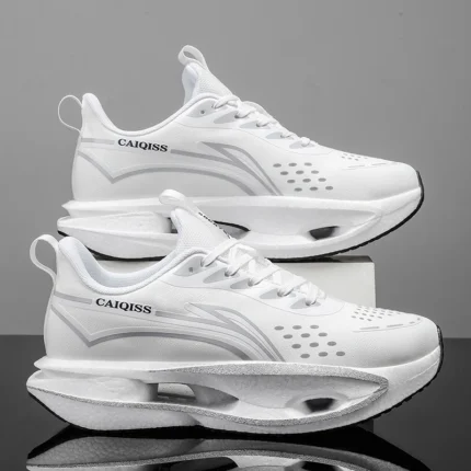 Unisex Classic Low-Top Sneakers - Comfortable and Breathable Synthetic Materials, Cushioned Rubber Soles, Lace-Up Design for Casual and Light Sports - Versatile, Stylish, Comfortable for All Seasons, Everyday Footwear, Minimalist Style, Fabric Lining