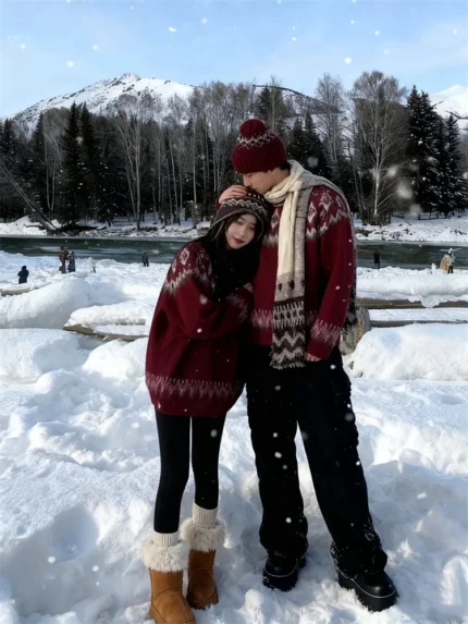 ZAZOMDE Mens Winter Christmas Sweater Ugly Holiday Pullover Knitted Top With Festive Lightweight Warm For Indoor And Outdoor