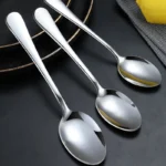 Stainless Steel Pointed Head Soup Spoon Colander Tablespoon Kitchen Mirror Polished Flatware Household Cutlery Set for Children - Image 3