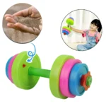 Children dumbbell detachable long barbell child boy girl plastic filled sand outdoor sports beach toys children indoor toys kids - Image 4