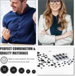 Garment Accessories 160pcs black and white suit button Round Plastic Resin Button 4 holes Craft Sewing Children's Garment Sewing - Image 5