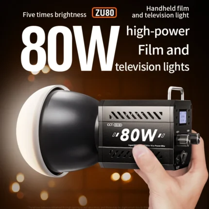 ZU80/ZU60 Photo Studio Light COB Bi-Color 2500-8500K CRI≥95 TLCI≥97 With Diffuser LED Video Lights Fill Lighting