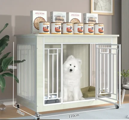 Heavy Duty Large Dogs Cage High Strength Steel Wood Easy To Install Dog Crate Pet Dog Kennel