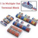 1 In Multiple Out Quick Wiring Connector Universal Splitter Wiring Cable Push In Terminal Block Universal Fast Wiring SPL 222 23