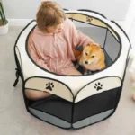 Portable Folding Pet Tent Octagonal Cage for Cat Delivery Room Indoor Playpen Puppy Kennel Foldable Fence Outdoor Big Dogs House - Image 4
