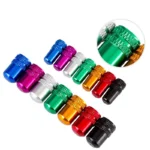 10PCS Aluminum Valve Caps Schrader/Presta Covers with Stem Nuts for Bike Vacuum Tires Inner Tube Accessories - Image 2