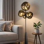 Modern minimalist LED floor lamp, living room, bedroom, study, Nordic Ins style creative remote control dimming vertical lamp - Image 2