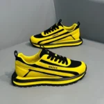 Fipatbu Men's Striped Interval Fashion Sports Shoes Non-Slip Breathable Mesh round Toe Wear-Resistant Summer Casual Shoes - Image 5