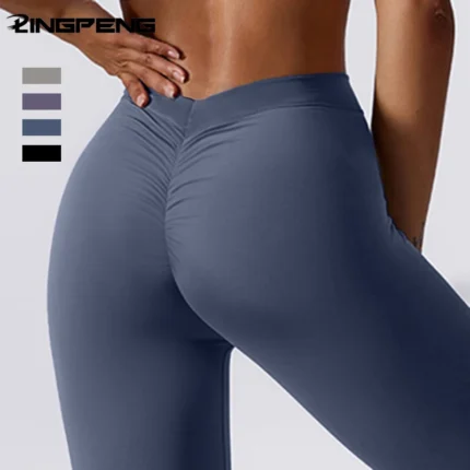 Women Scrunch Butt Yoga Pant Naked-Feel Fabric Sport Gym Leggings Femme High Waist Fitness Workout Pants Elastic Push Up Tights