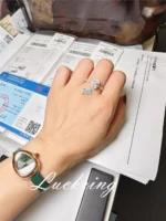 10K Solid Real gold Lab grown Diamond 4CT Oval IGI Diamond Ring Engagement ring Female MARQUISE 18K yellow gold wedding ring - Image 4