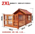 Dog House Outdoor Waterproof Solid Wood Dog Villa with Yard Outdoor Rainproof Type Four Seasons Universal Pet Kennel - Image 6