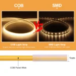 35M Neon Soft Tube Cob LED Strip Light Super Bright 320LEDs/m RA90 with Switch EU/US Plug Waterproof Outdoor Decor 110V 220V - Image 3