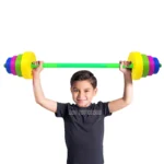 Children dumbbell detachable long barbell child boy girl plastic filled sand outdoor sports beach toys children indoor toys kids - Image 3